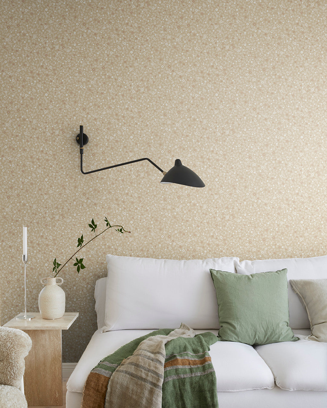 24129 - Hummelvik Wallpaper - Light Brown - Midbec