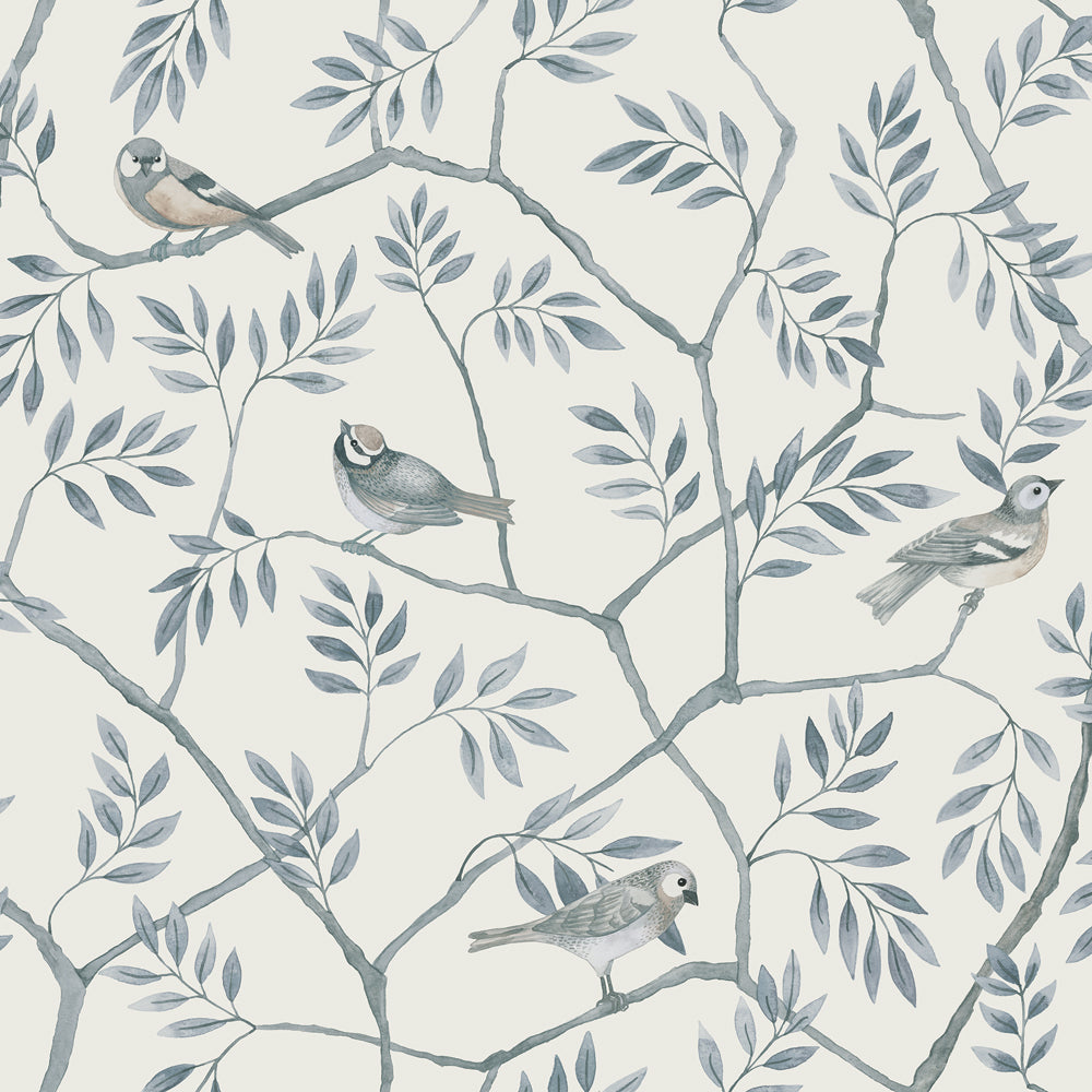 27016 - August Wallpaper - Blue - Midbec