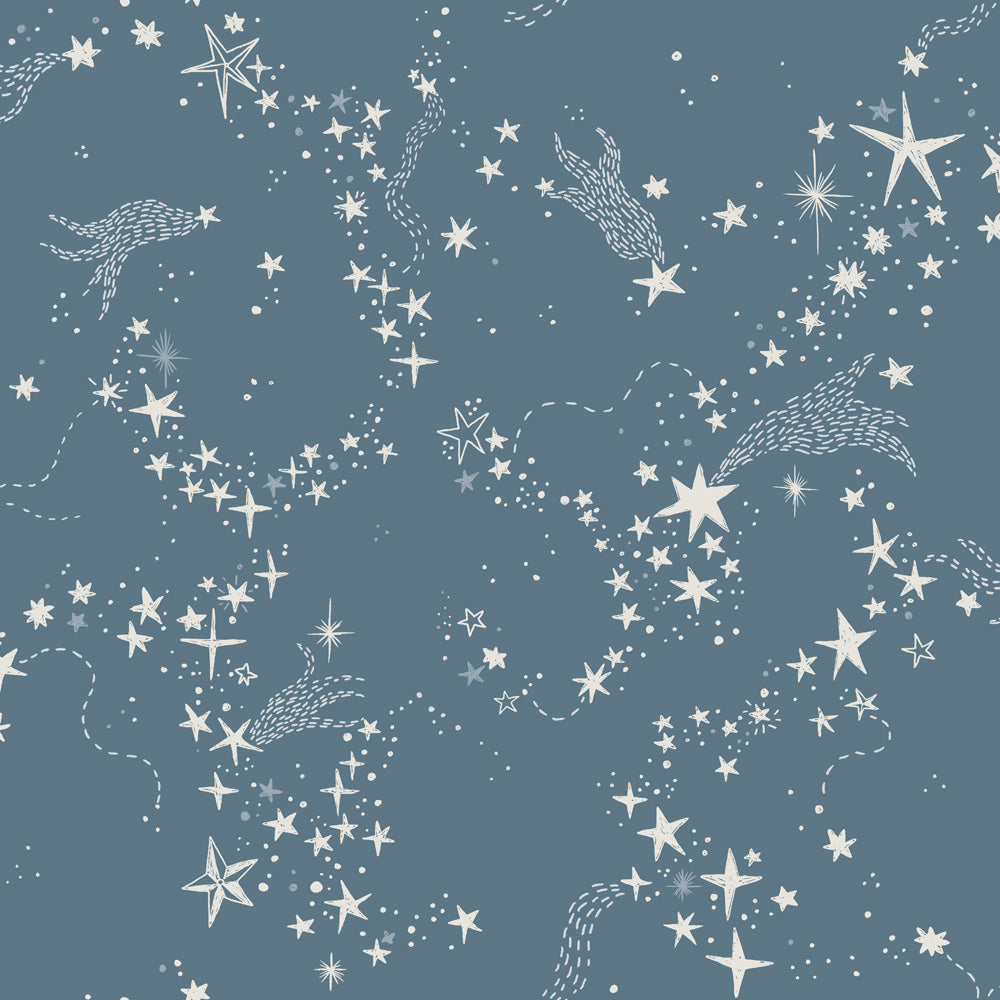 29024 - Stjarnorna Wallpaper - Blue - Midbec