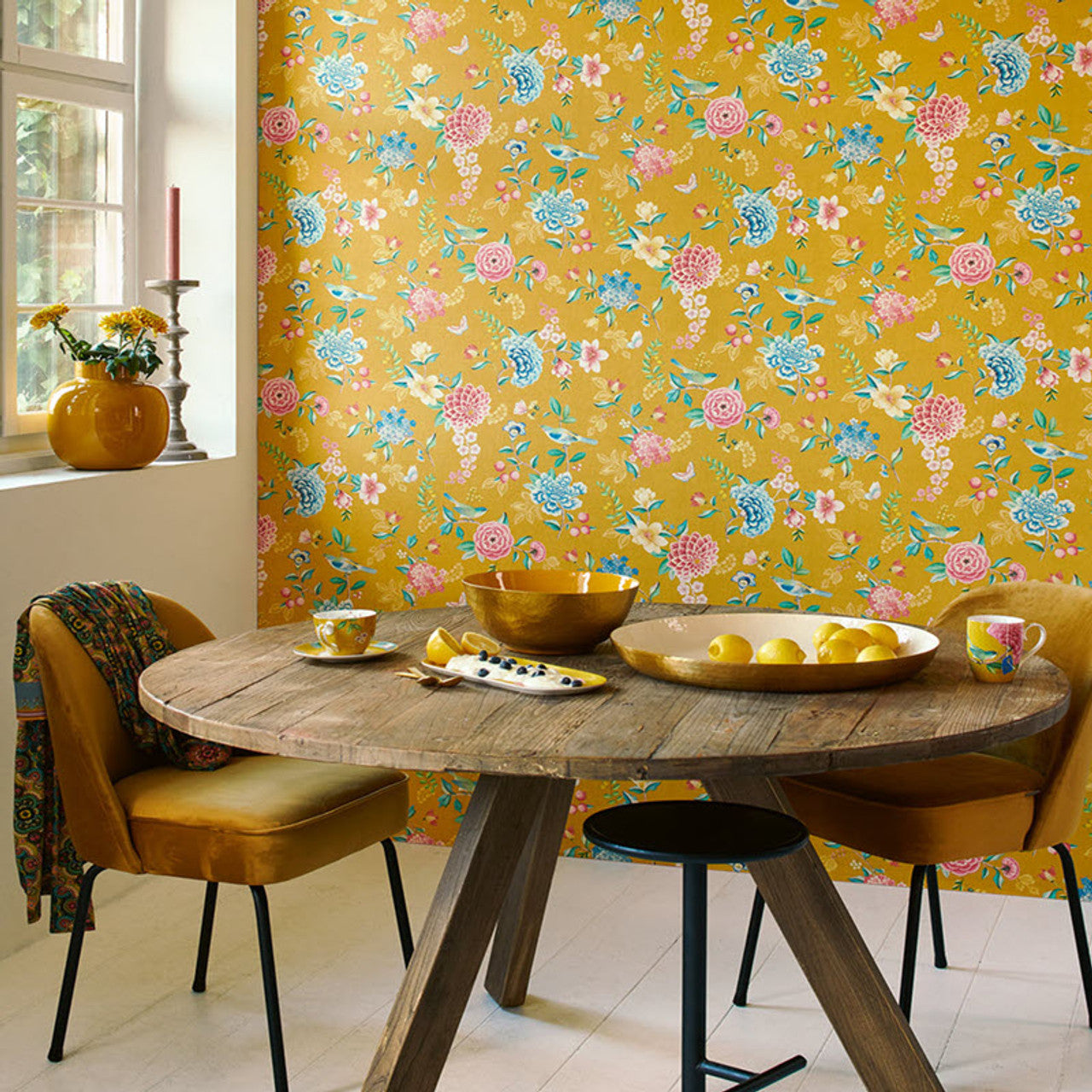 300104 - Pip Studio 5 Good Evening Wallpaper - Yellow - Eijffinger