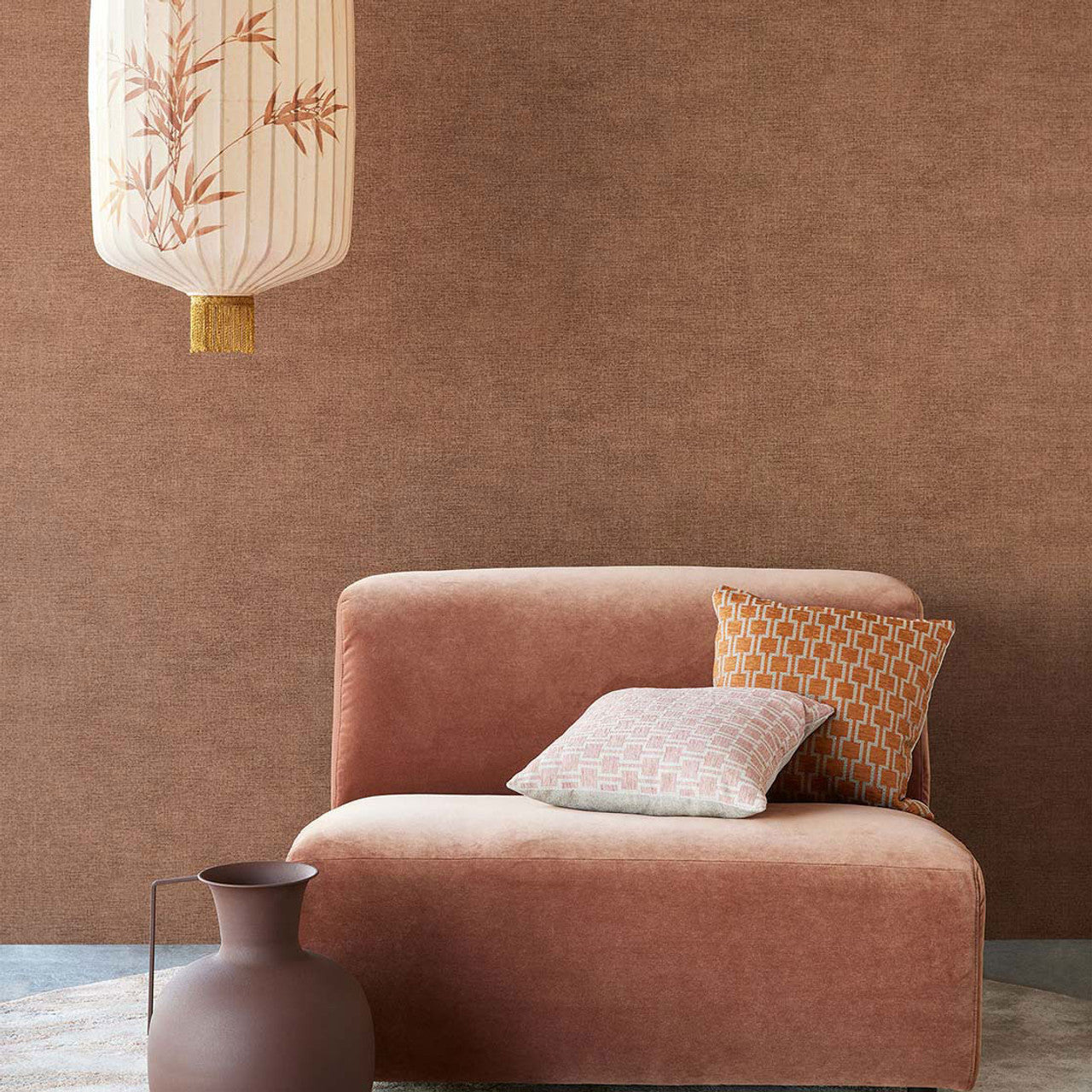 313553 - Scandi Canvas Plain Wallpaper - Sand - Eijffinger