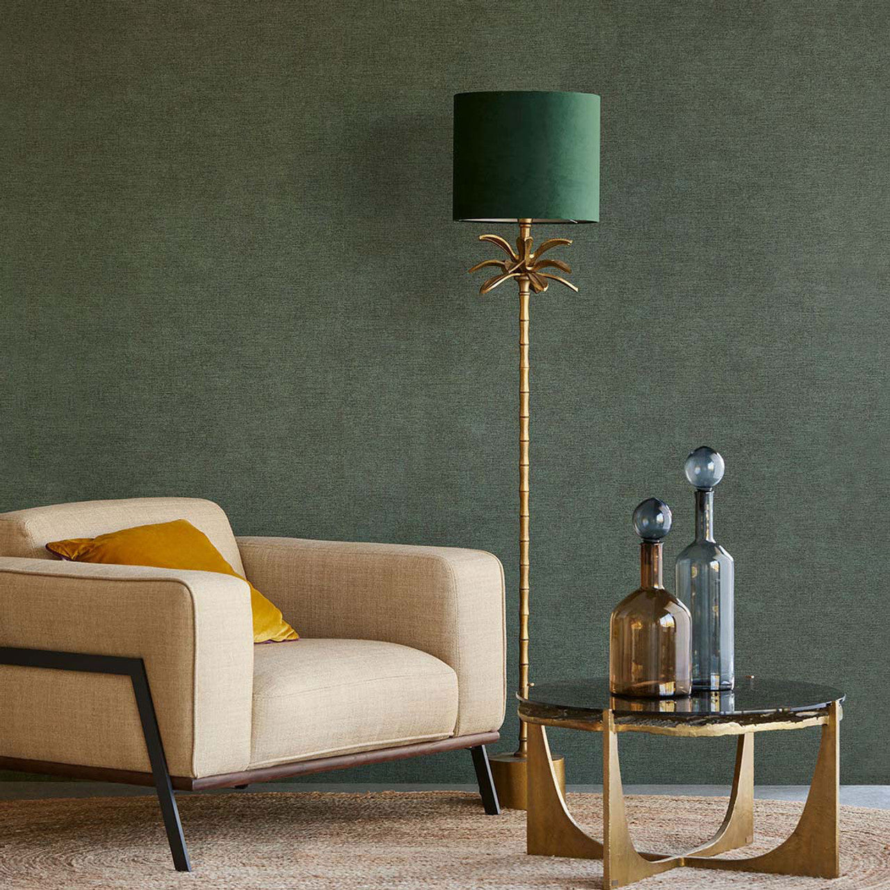 313556 - Scandi Canvas Plain Wallpaper - Charcoal - Eijffinger