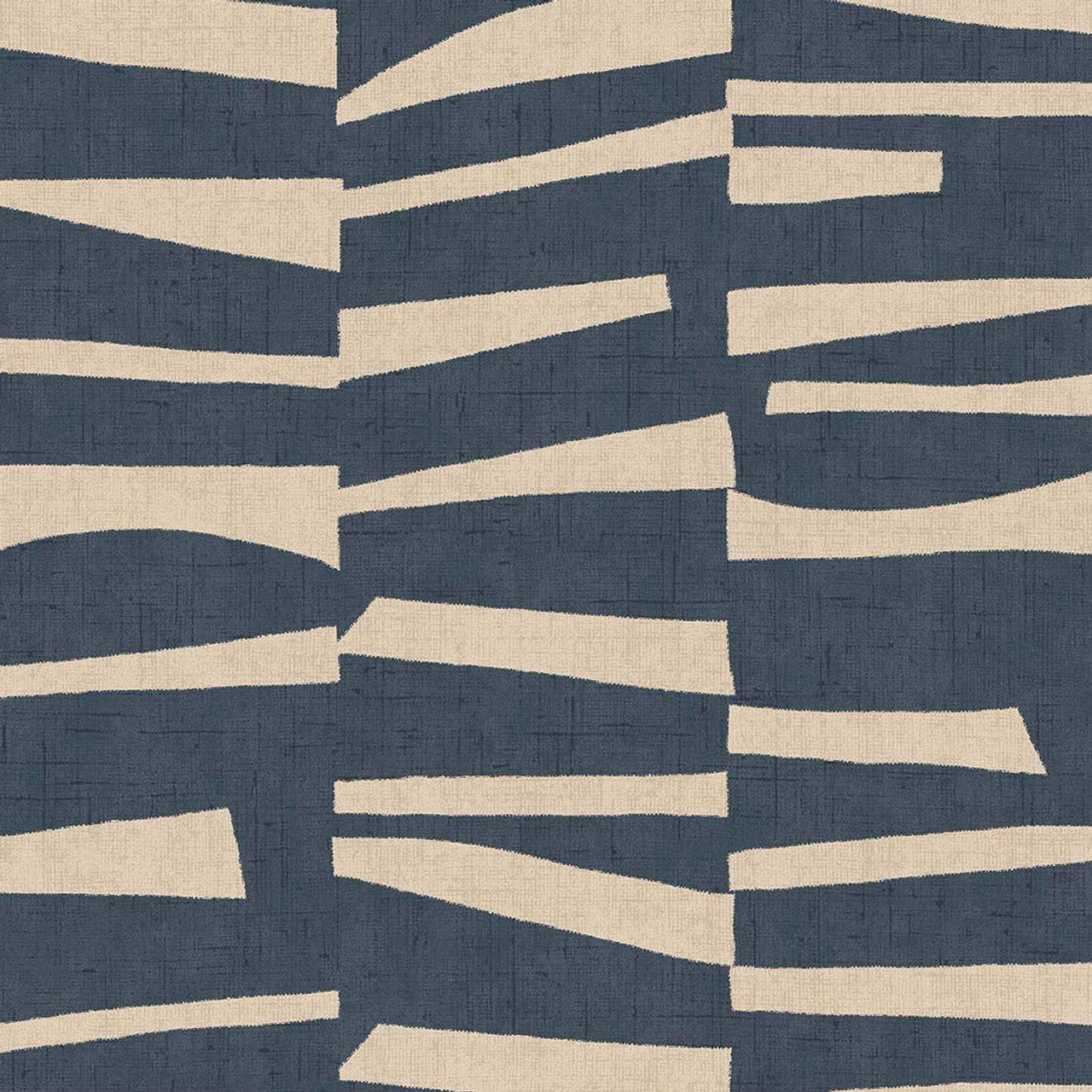 318022 - Organic Stack Twist Wallpaper - Navy - Eijffinger