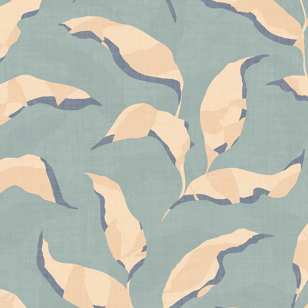 318052 - Torn Botanical Twist Wallpaper - Blue - Eijffinger