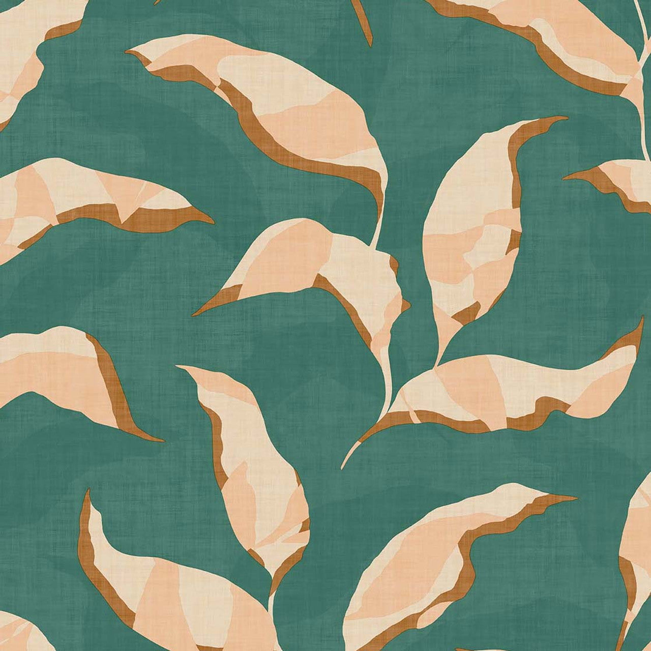 318055 - Torn Botanical Twist Wallpaper - Teal - Eijffinger