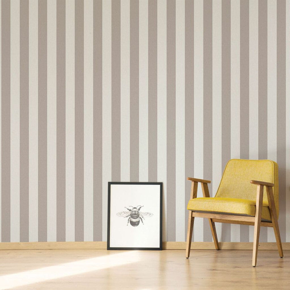 32-678 - Calico Stripe Wallpaper - Natural - Superfresco Easy