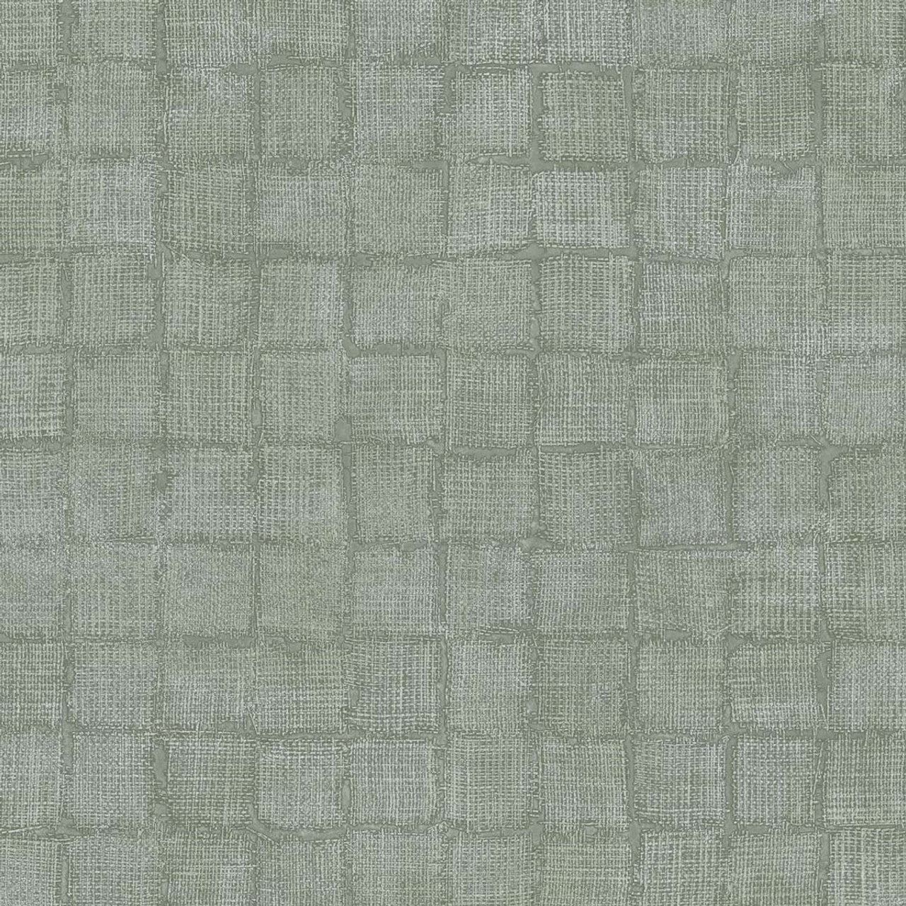 333454 - Rustic Check Emerald Wallpaper - Sage - Eijffinger