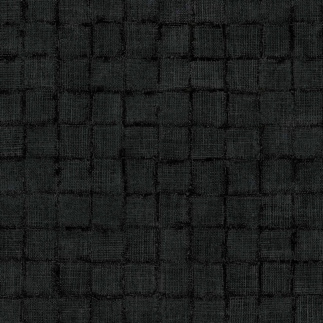 333457 - Rustic Check Emerald Wallpaper - Black - Eijffinger
