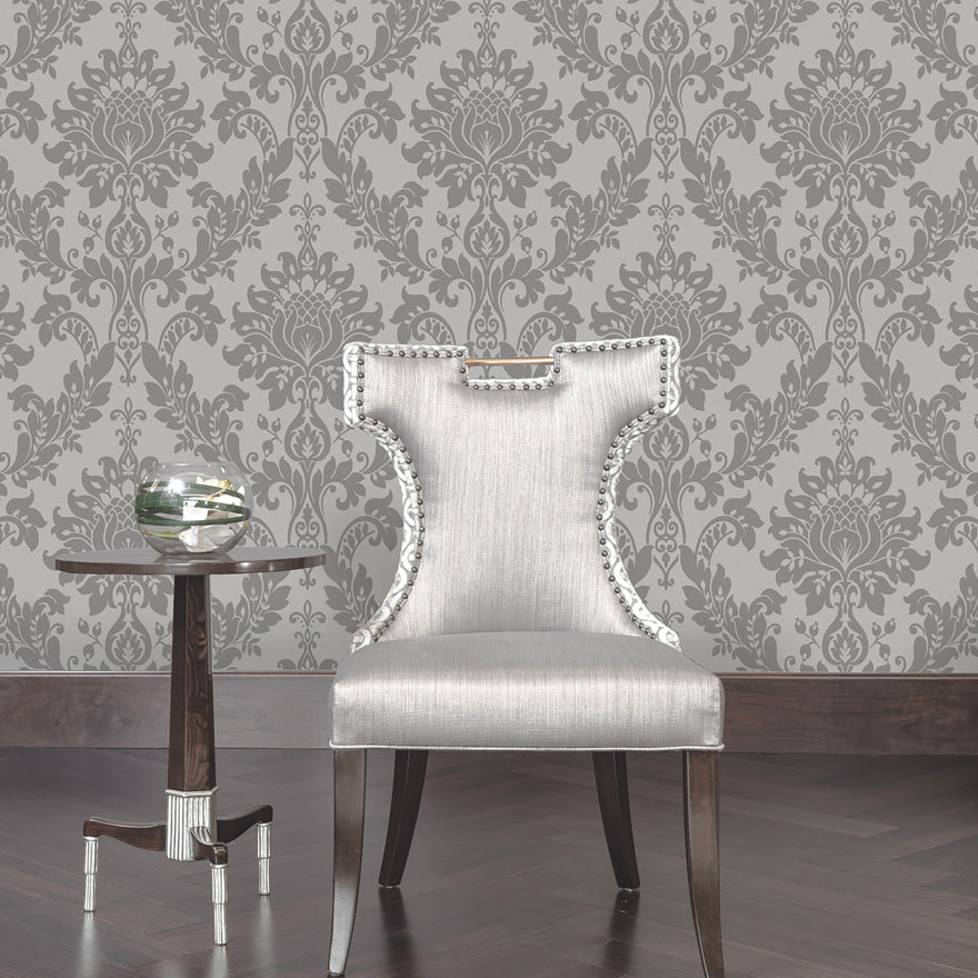 35391 - Clara Wallpaper - Charcoal - Holden Decor