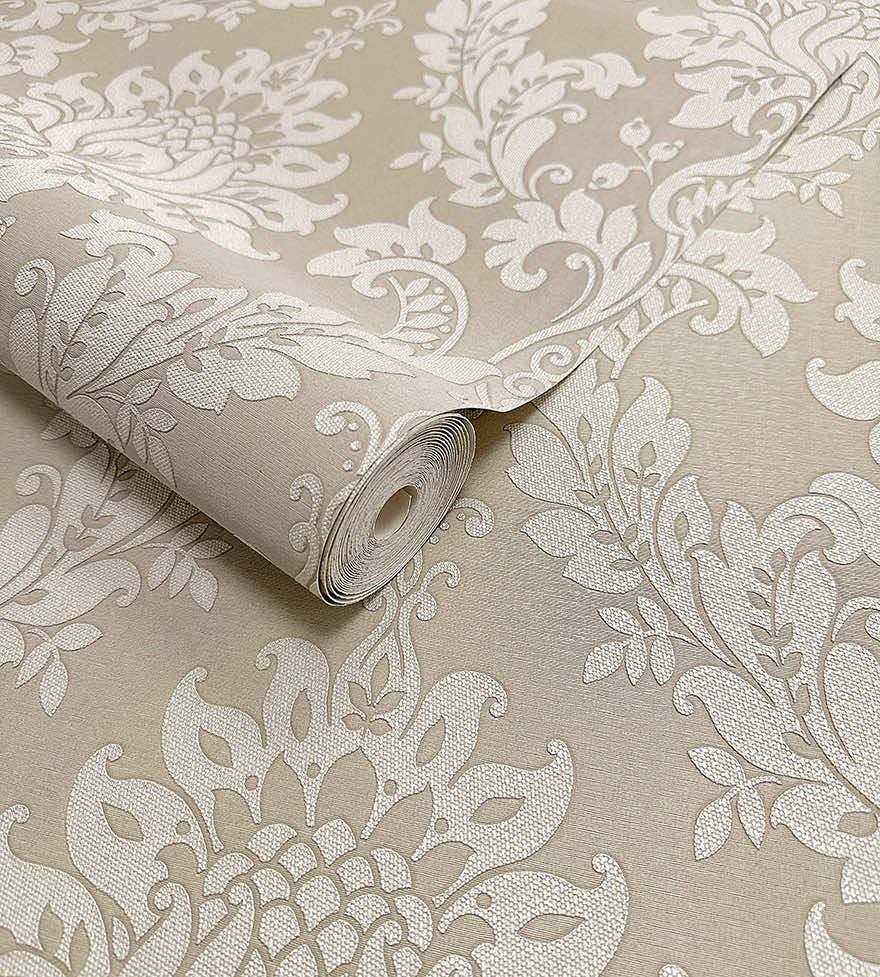 36441 - Clara Wallpaper - Beige - Holden Decor
