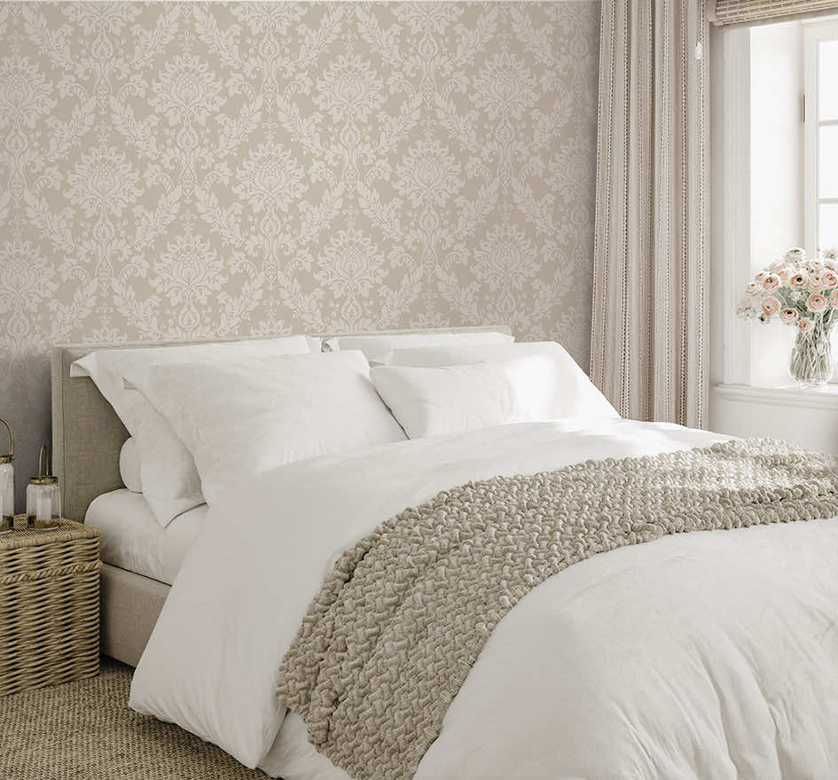 36441 - Clara Wallpaper - Beige - Holden Decor
