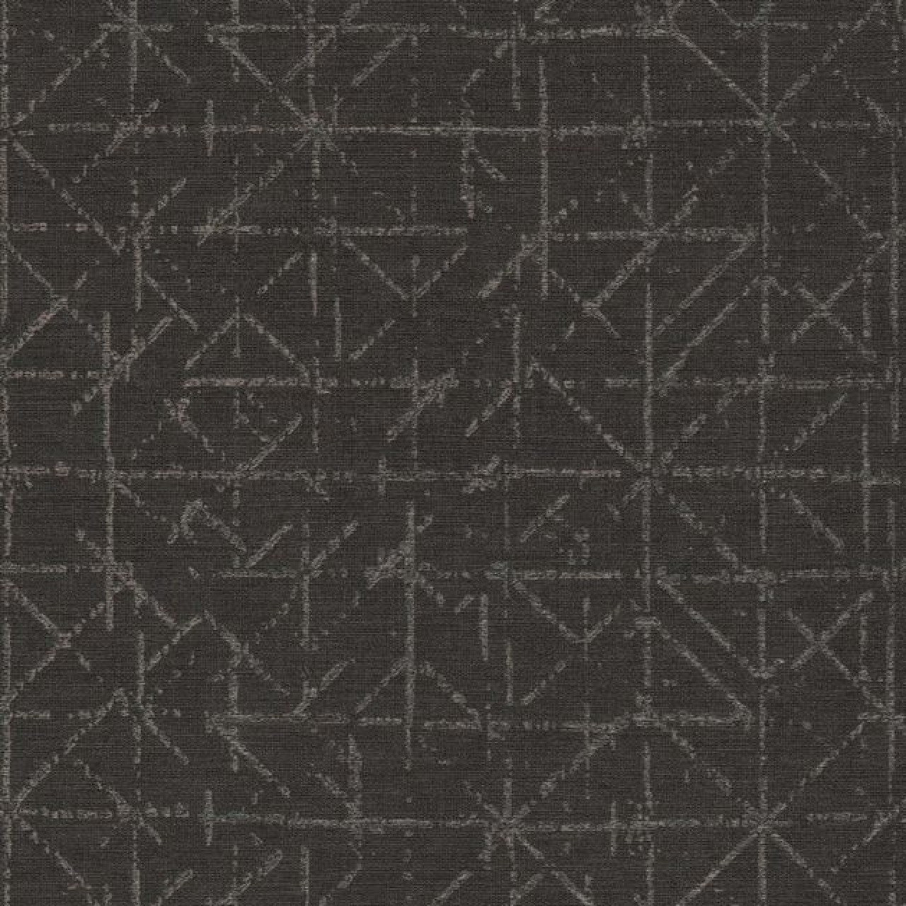 394535 - Geometric Sketch Topaz Wallpaper - Black - Eijffinger