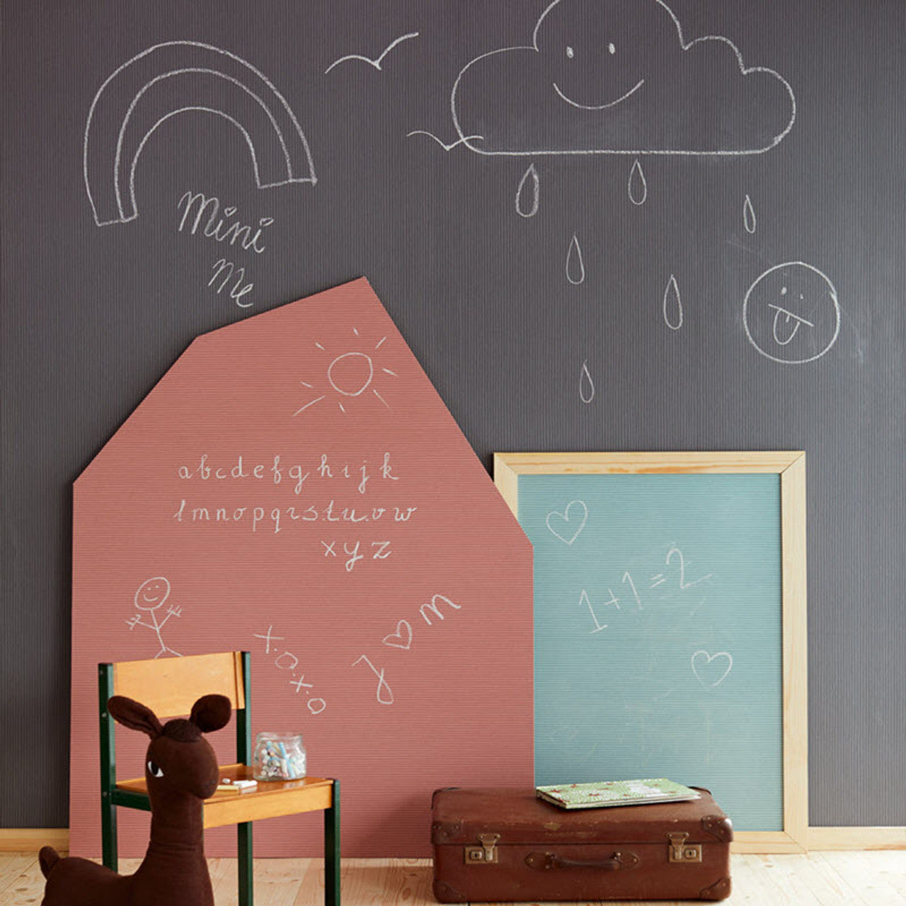 399021 - Mini Me Stripe Wallpaper - Red - Eijffinger