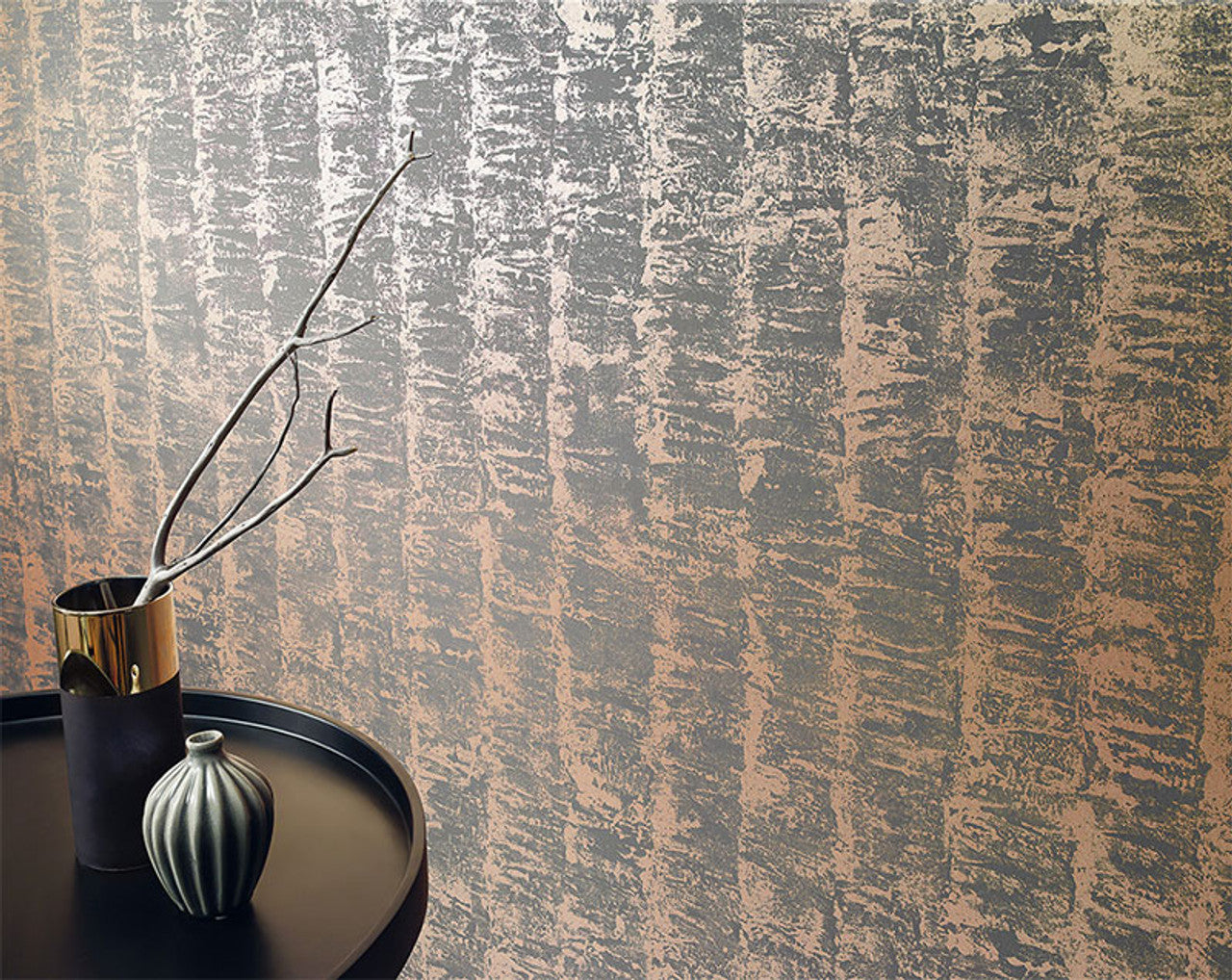 41001-40 - Deluxe Guido Maria Kretschmer Wallpaper - Copper/Deep Mauve - P+S International