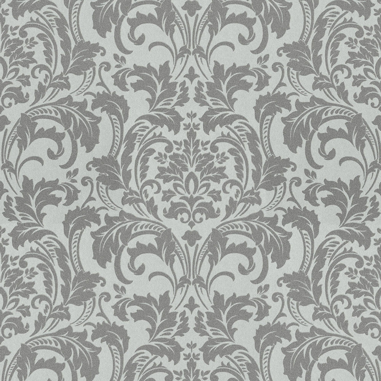 41005-20 - Deluxe Guido Damask Maria Kretschmer Wallpaper - Silver/Grey - P+S International