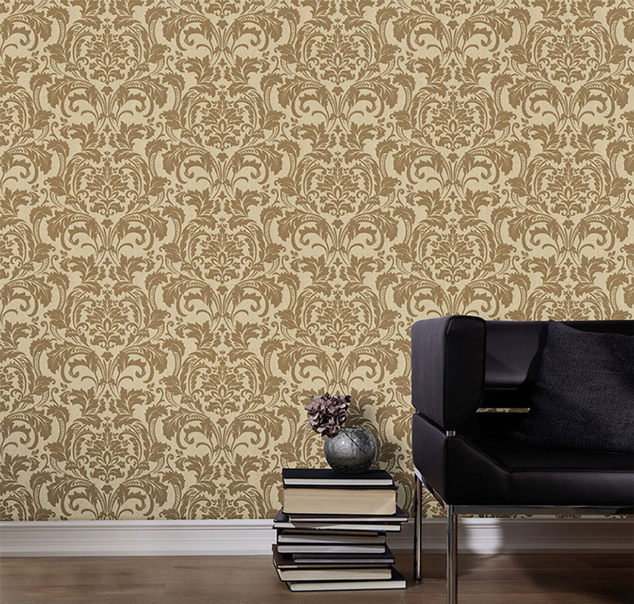 41005-40 - Deluxe Guido Damask Maria Kretschmer Wallpaper - Gold - P+S International