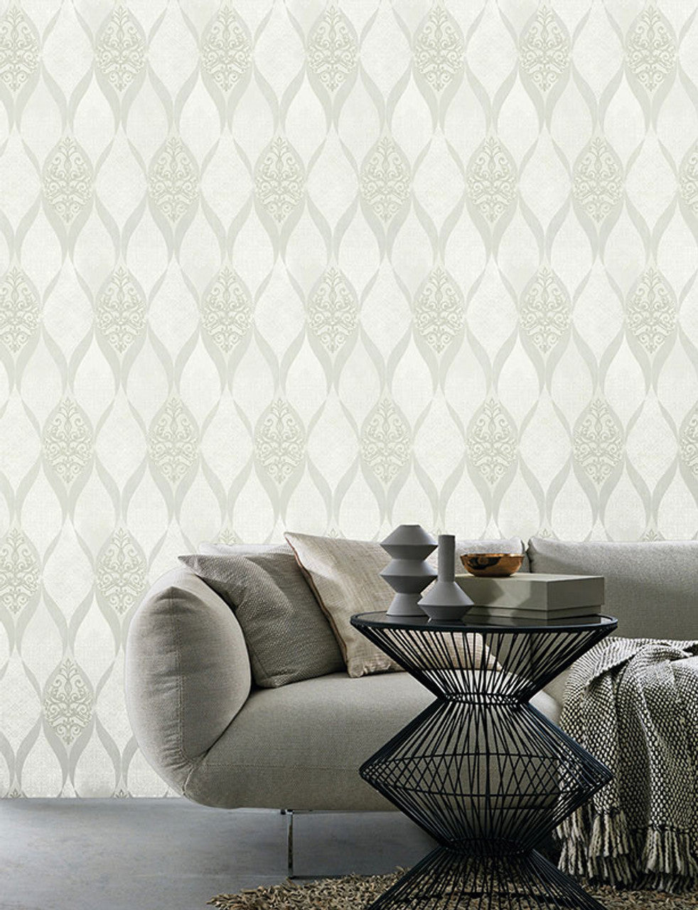 41006-10 - Deluxe Maria Kretschmer Wallpaper - Ivory - P+S International