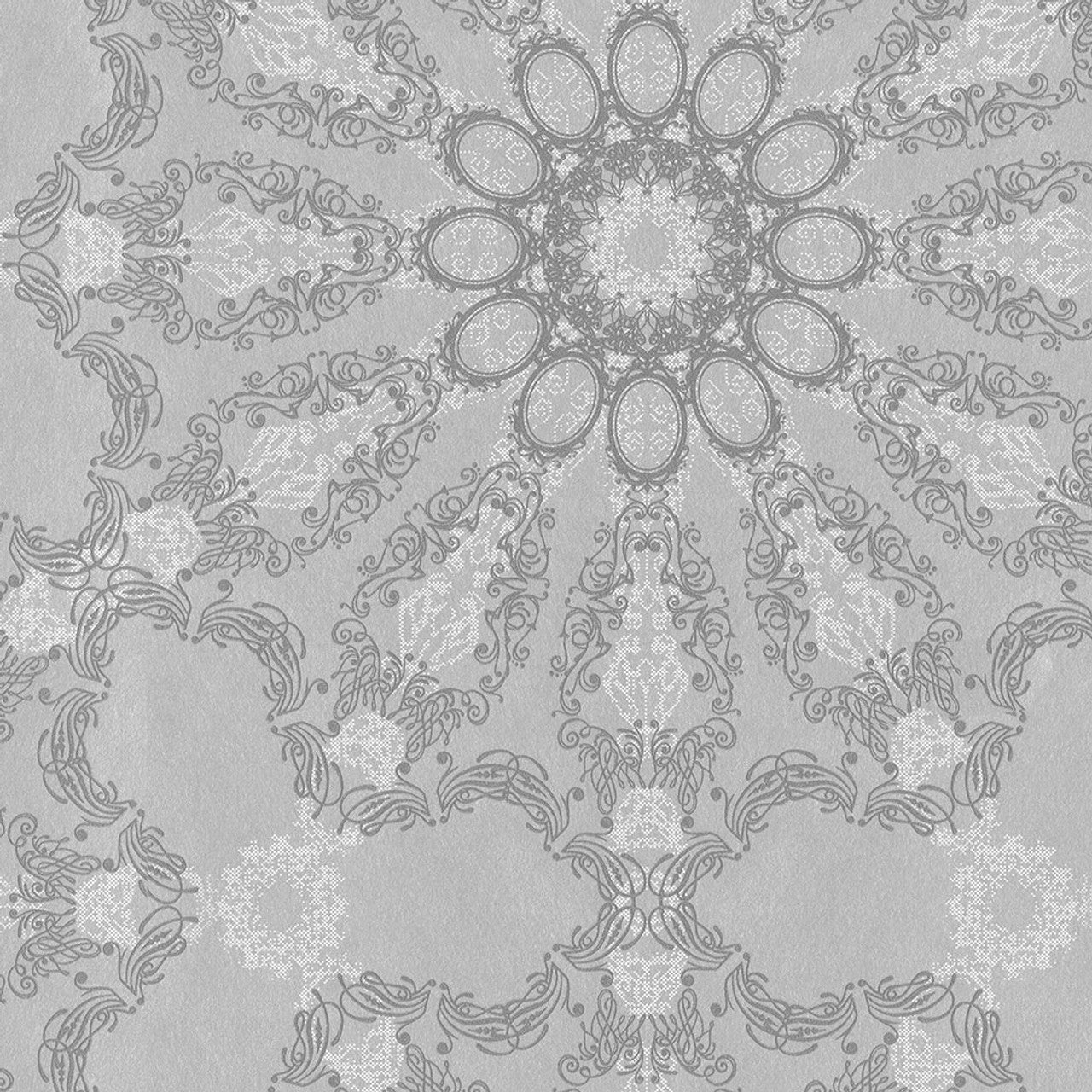 41007-20 - Deluxe Guido Maria Kretschmer Wallpaper - Silver/Grey - P+S International