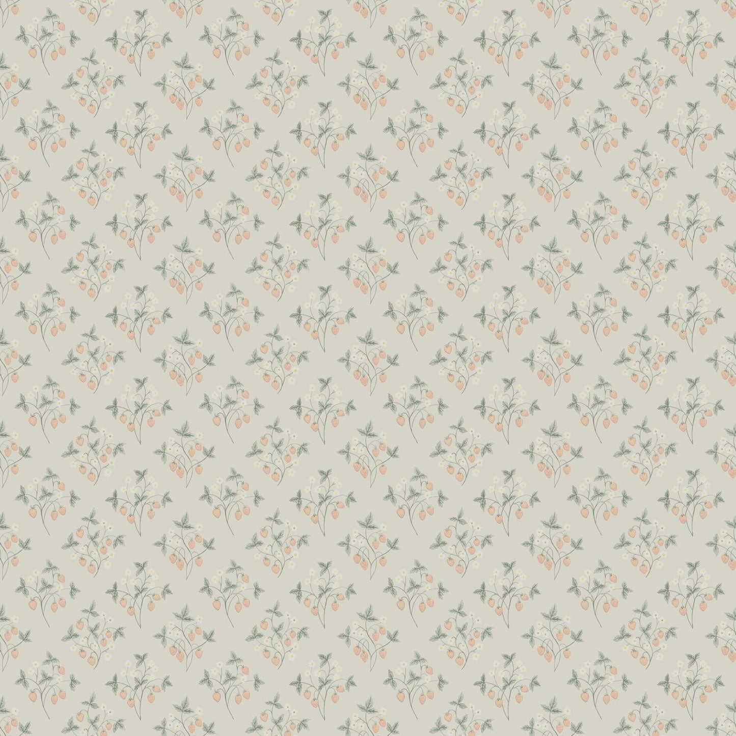 43122 - Jordgubbar Wallpaper - Gray - Midbec