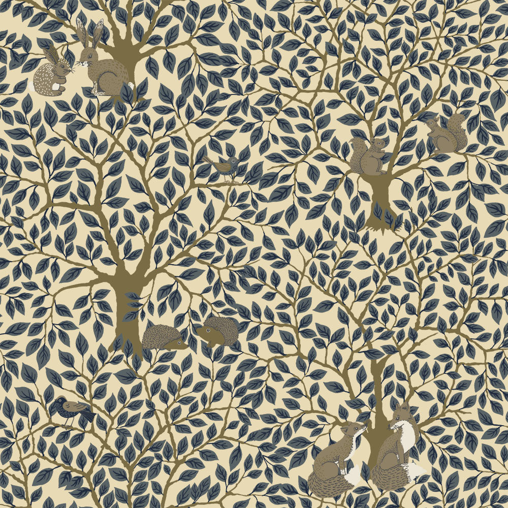 44113 - Per Wallpaper - Blue - Midbec