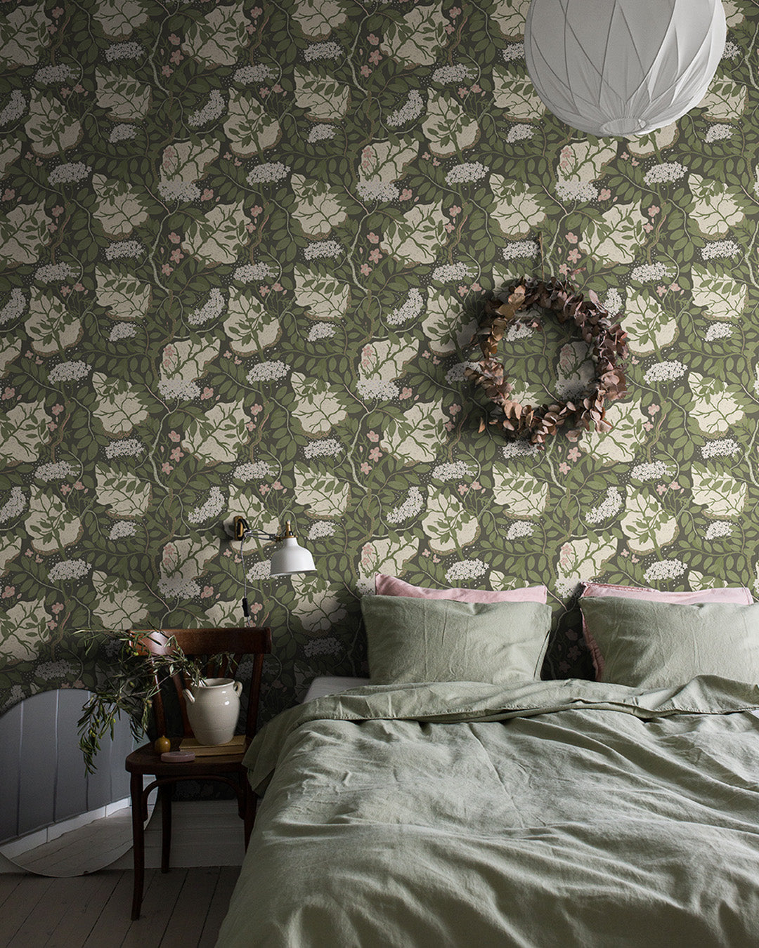 55029 - Ulla Britt Wallpaper - Green - Midbec