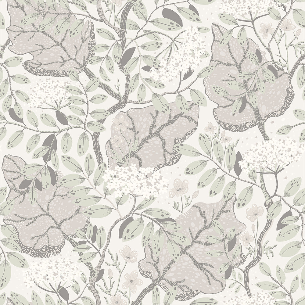 55031 - Ulla Britt Wallpaper - Gray/White - Midbec