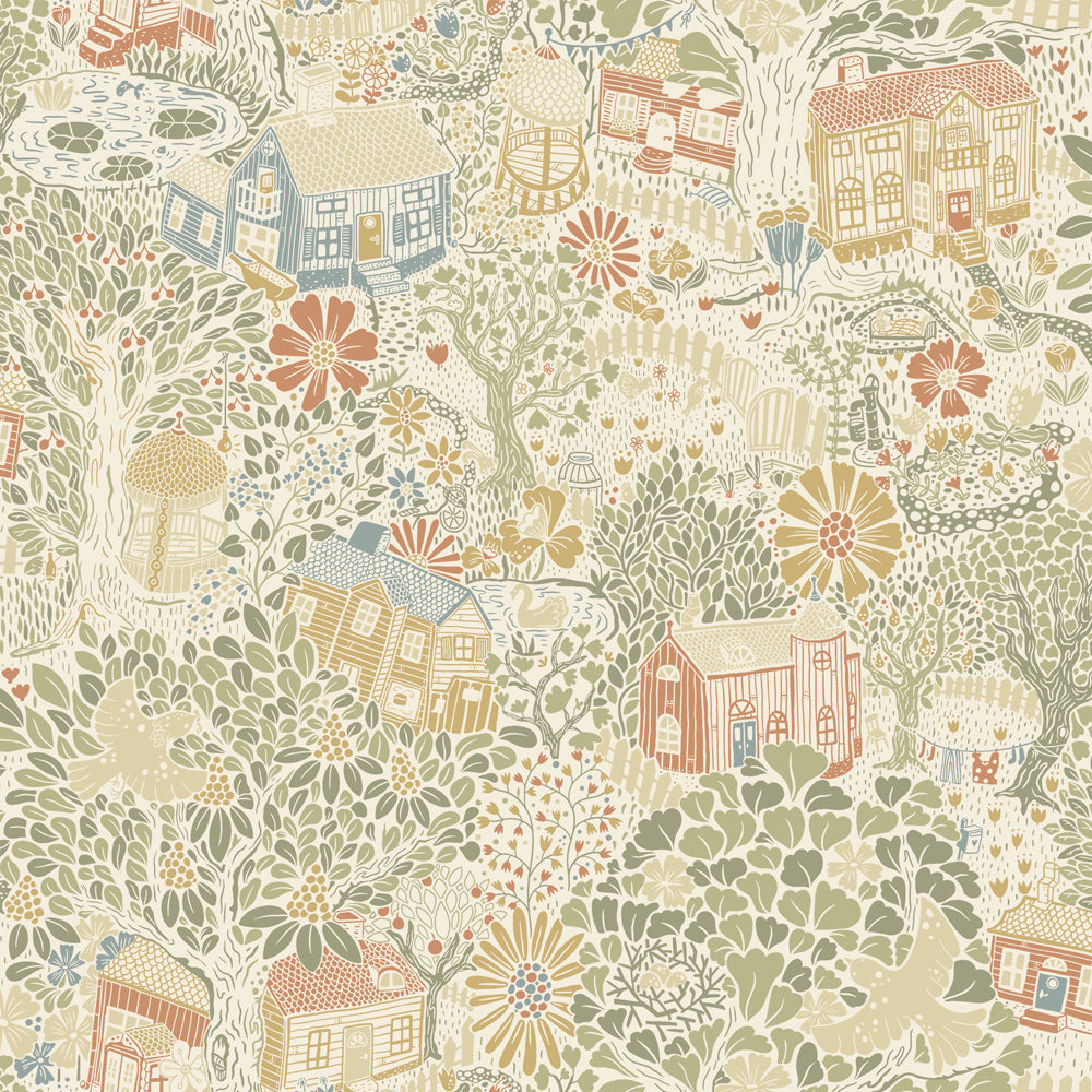 63001 - Bygga Bo Wallpaper - Oat - Midbec