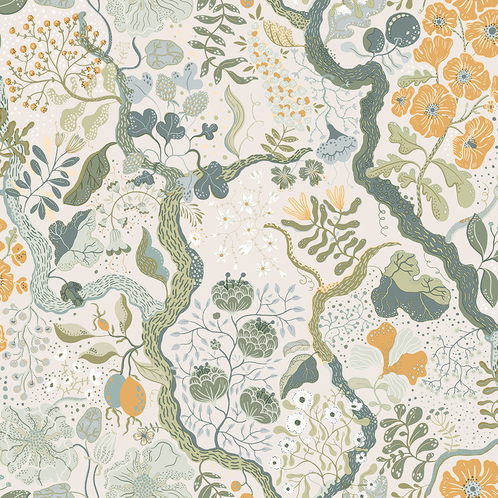 65103 - Ann Wallpaper - Green - Midbec
