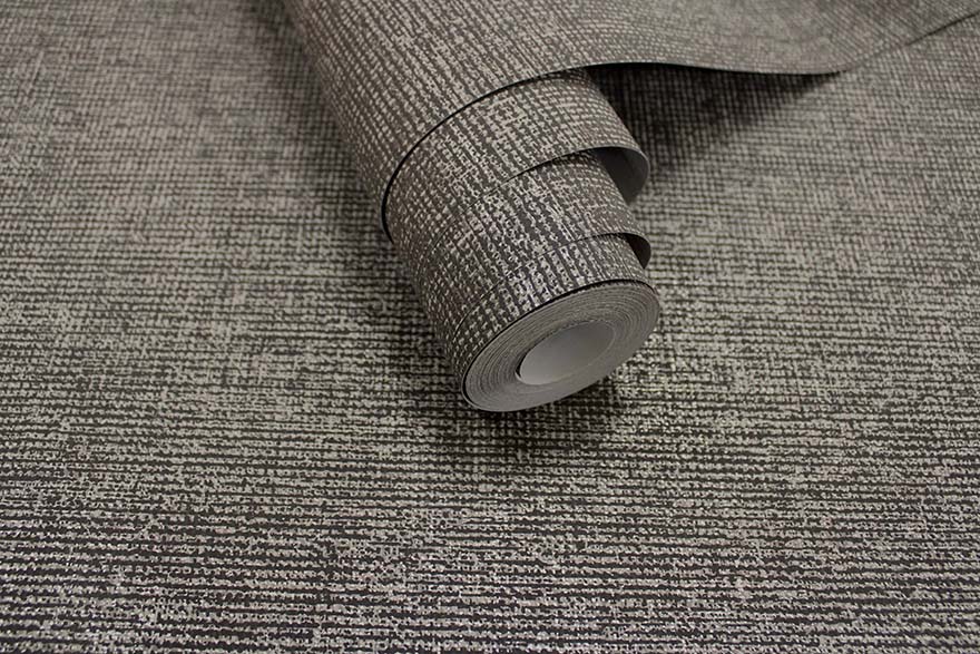 65811 - Lulea Wallpaper - Charcoal - Holden Decor