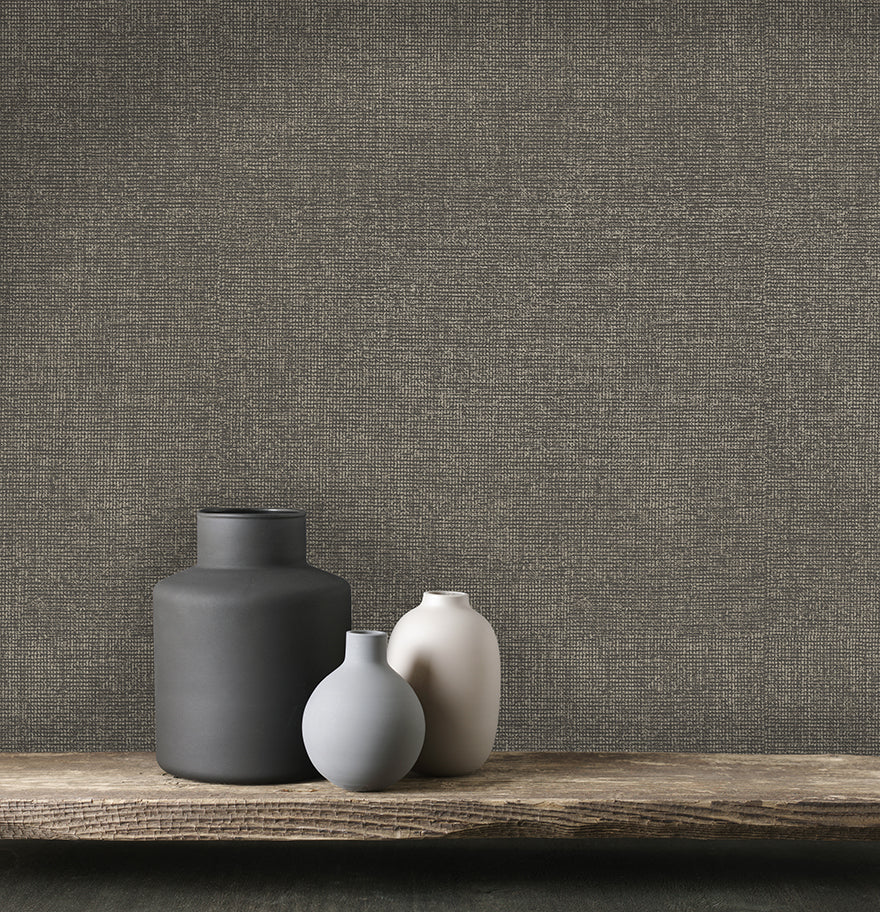 65811 - Lulea Wallpaper - Charcoal - Holden Decor