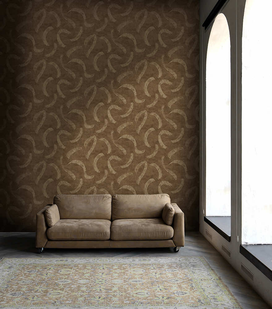 66030 - Sirocco Wallpaper - Rust - Holden Decor