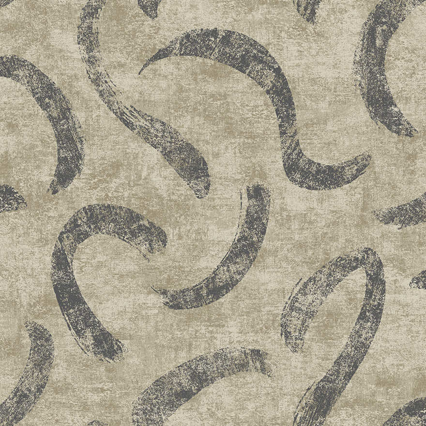 66032 - Sirocco Wallpaper - Linen / Noir - Holden Decor