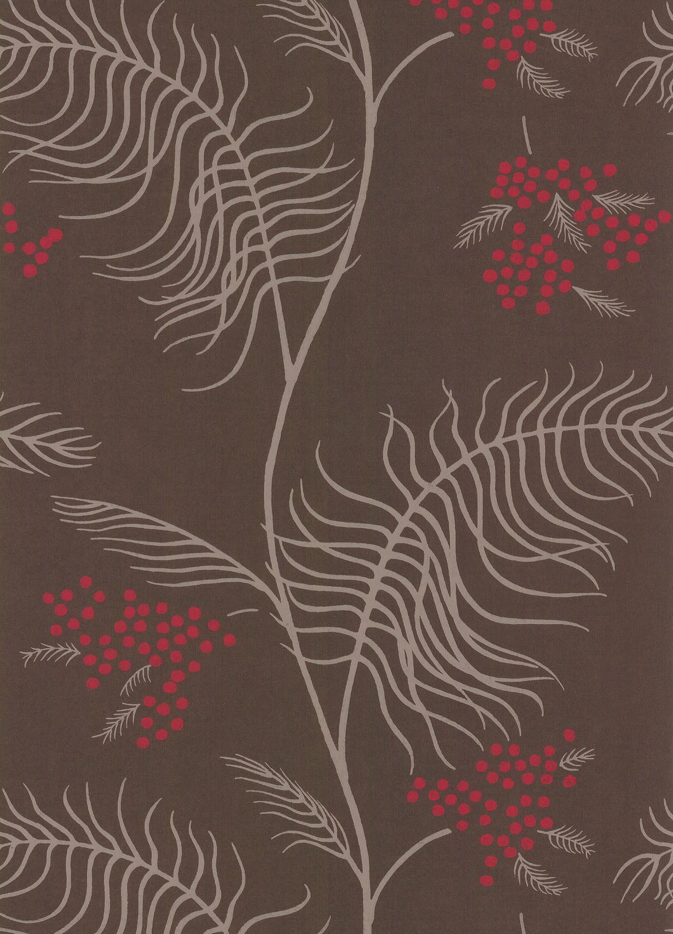 69/8129 - Mimosa Wallpaper - Rouge & Linen on Soot - Cole & Son