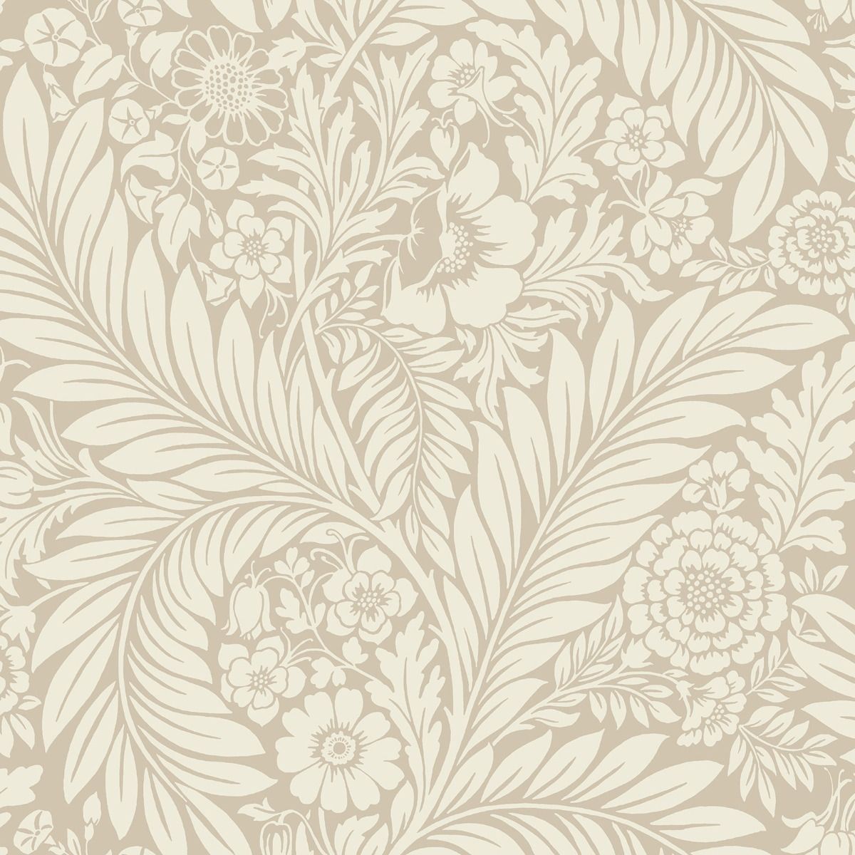 722 - Florence Leaf Wallpaper - Natural - Belgravia