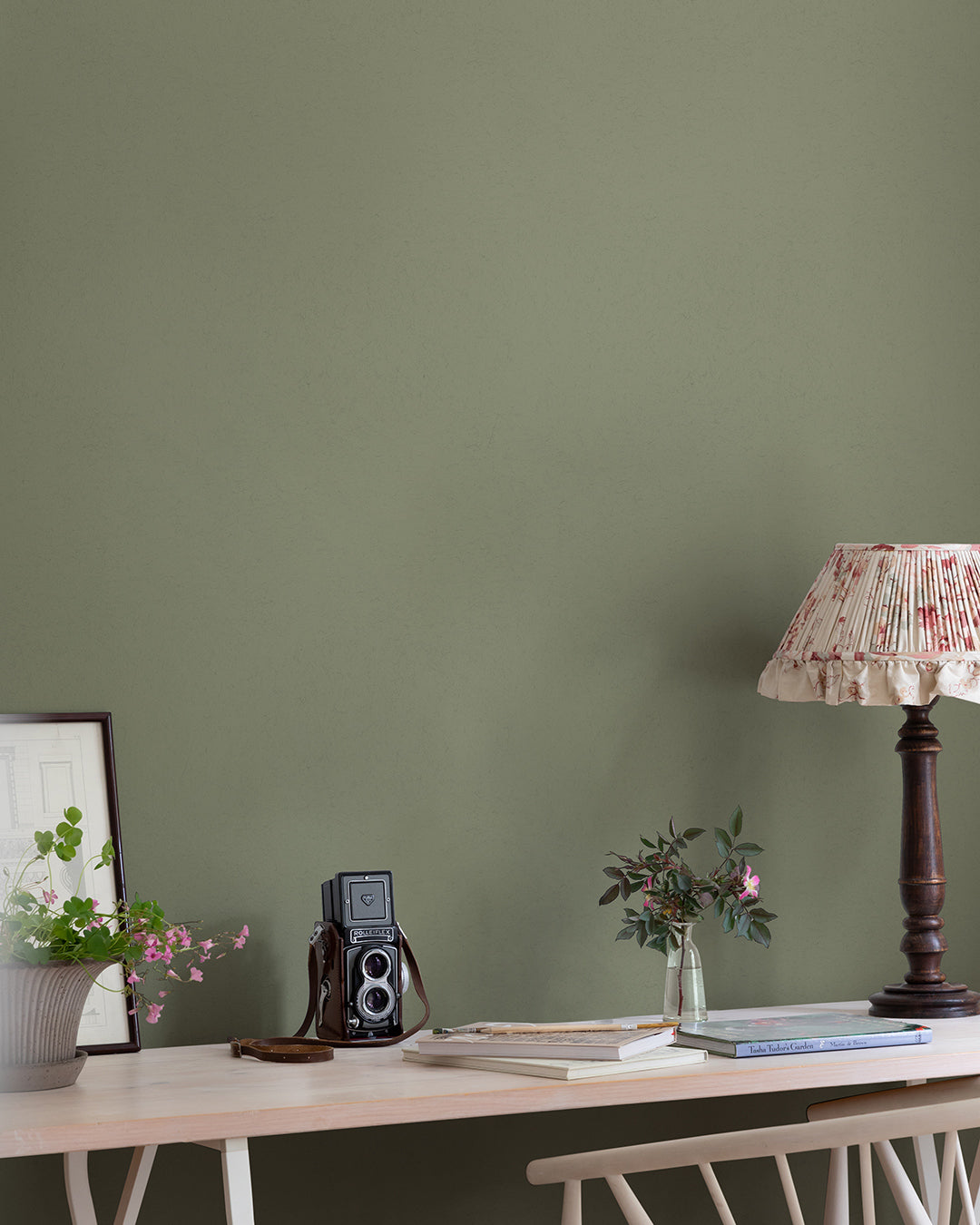 77007 - Skog Wallpaper - Dark Green - Midbec
