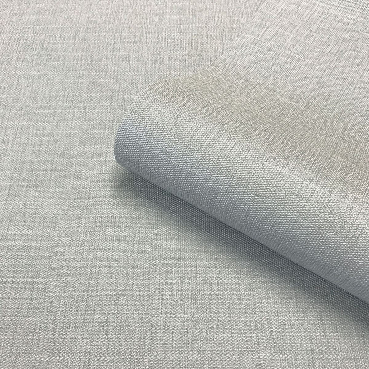 8106 - Giorgio Plain Texture Vinyl Wallpaper - Soft Silver - Belgravia