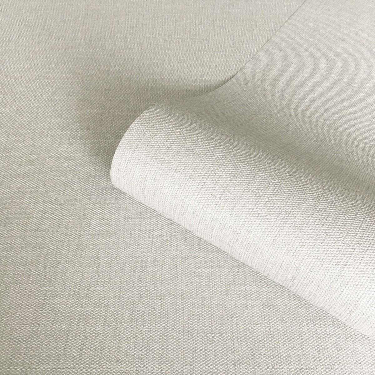 8112 - Giorgio Plain Texture Vinyl Wallpaper - White - Belgravia