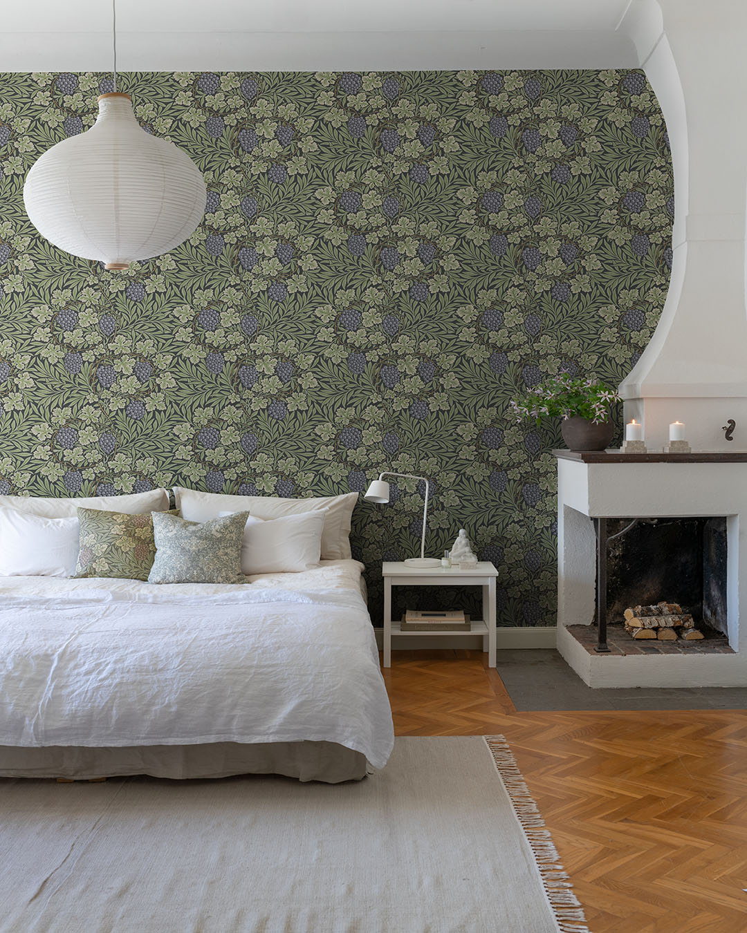 82019 - Vine Wallpaper - Blue/Green - Midbec