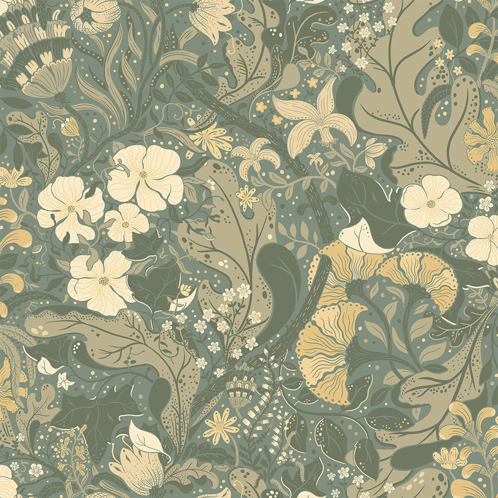 83104 - Elise Wallpaper - Green - Midbec
