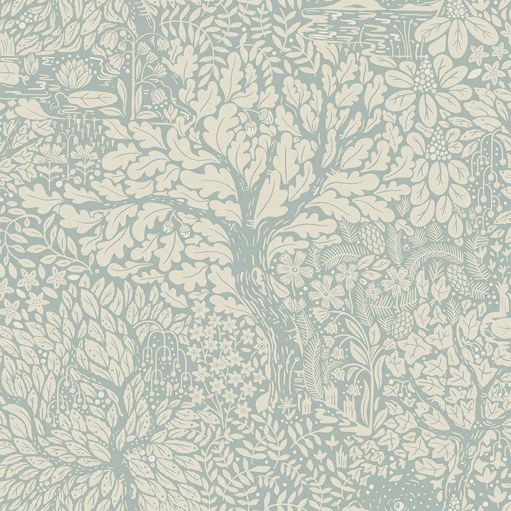 83112 - Olle Wallpaper - Blue - Midbec