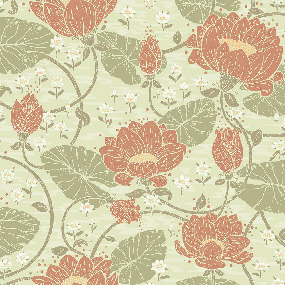 83119 - Eva Wallpaper - Light Green - Midbec