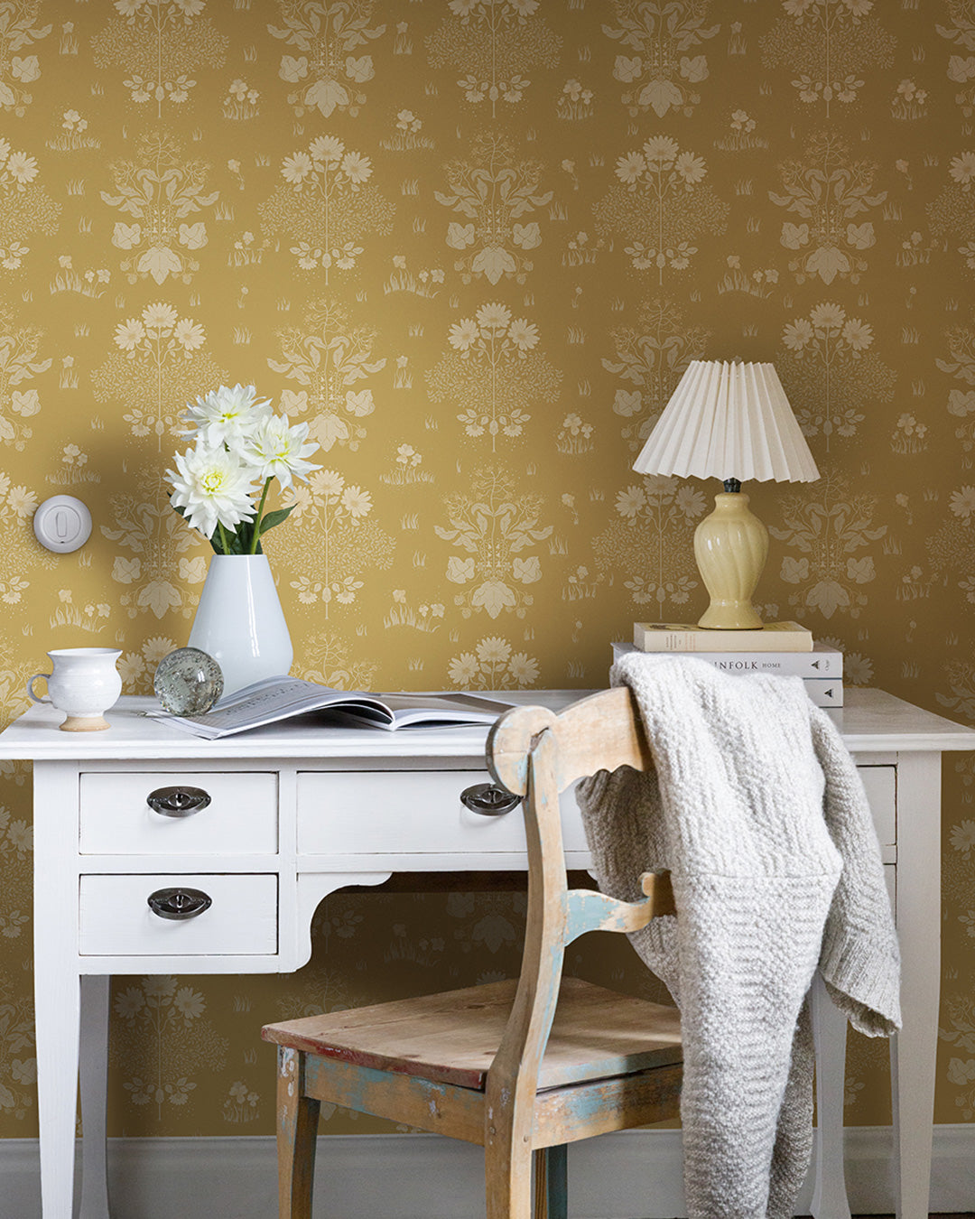 83135 - Edla Wallpaper - Yellow - Midbec