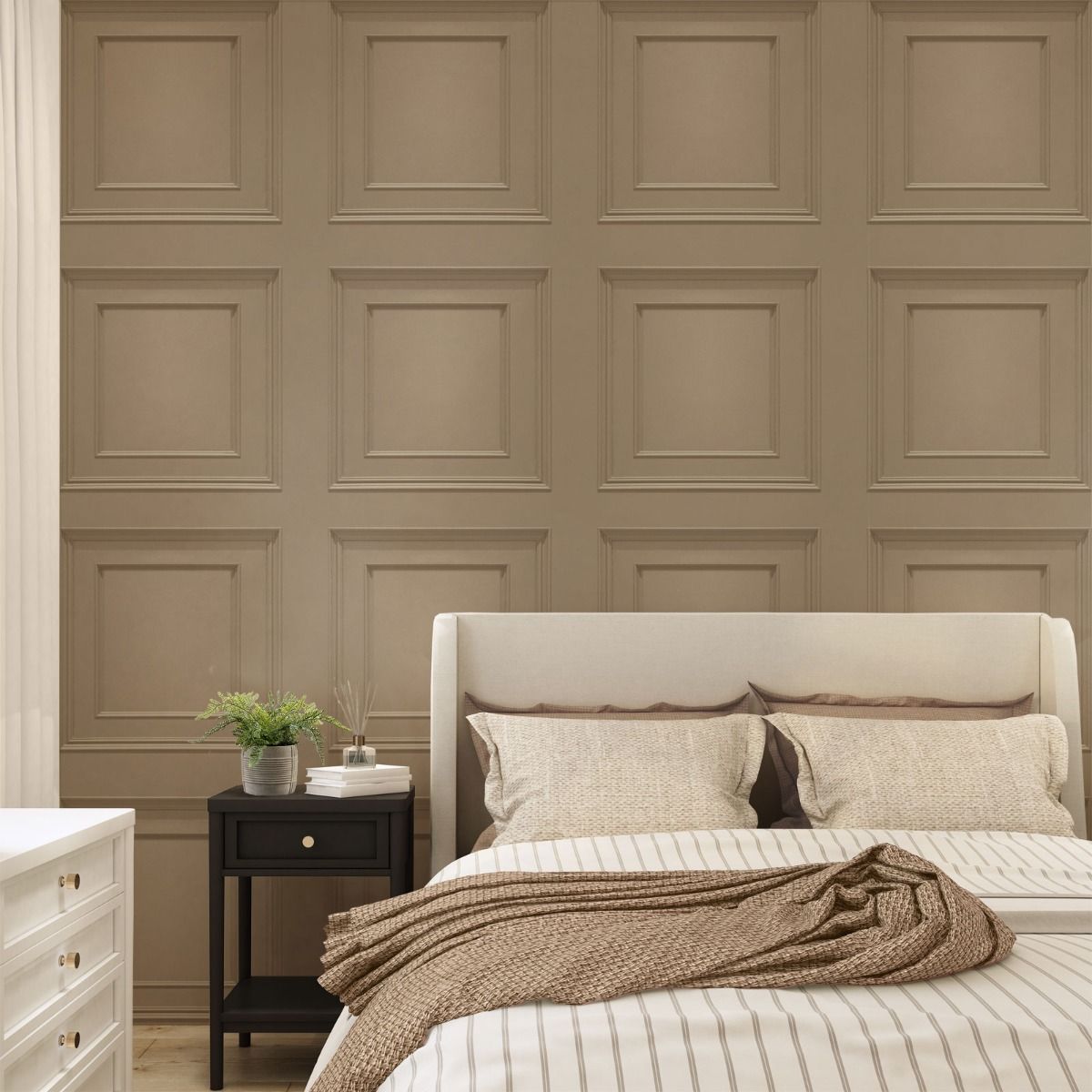8497 - Oliana Panel Wallpaper - Beige - Belgravia
