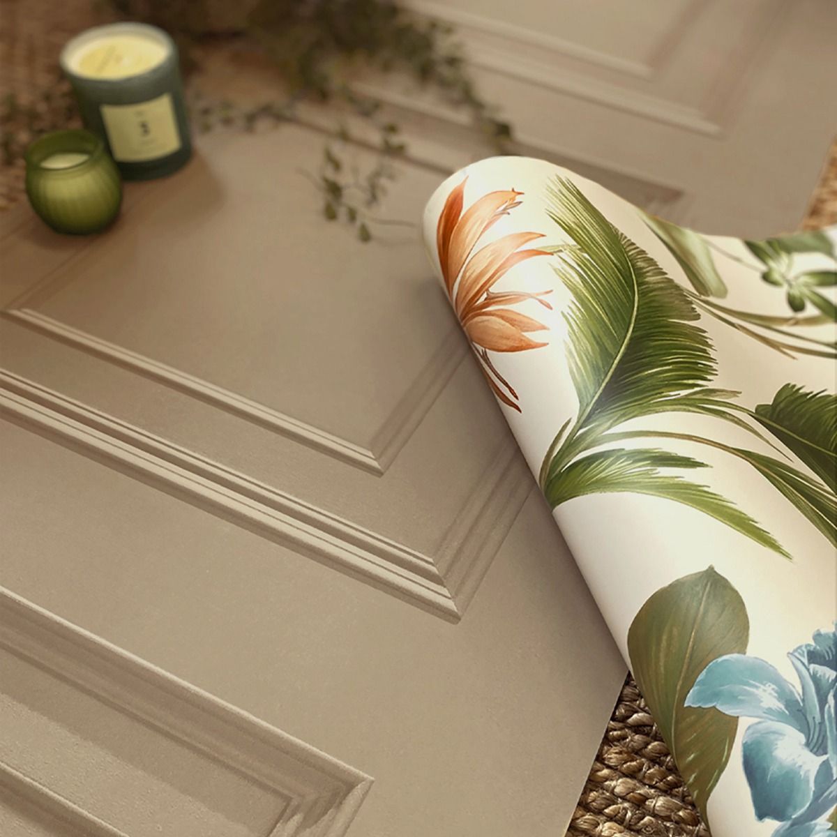 8497 - Oliana Panel Wallpaper - Beige - Belgravia