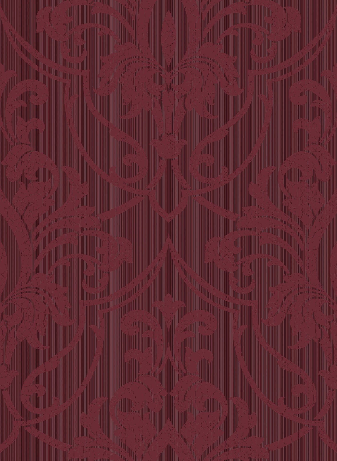 88/8035 - St Petersburg Damask Wallpaper - Red on Ink - Cole & Son