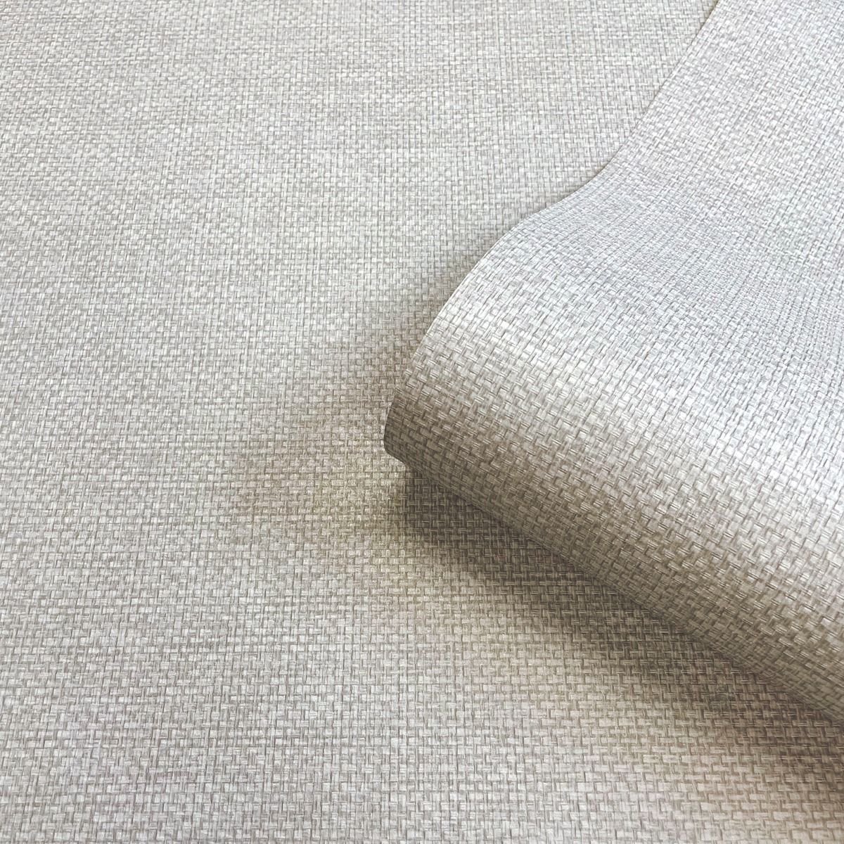 9005 - Palm Texture Wallpaper - Silver - Belgravia