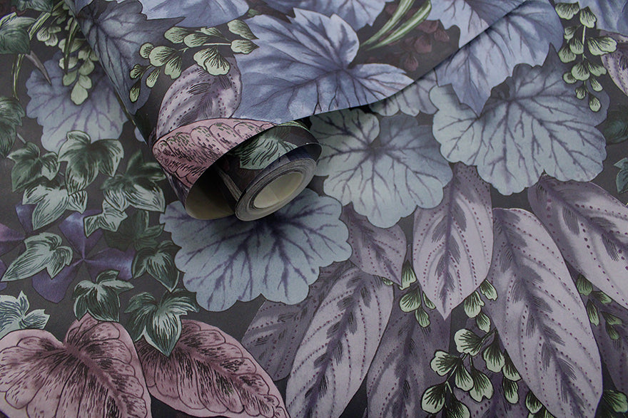 91362 - Cascading Garden Wallpaper - Plum - Holden Decor