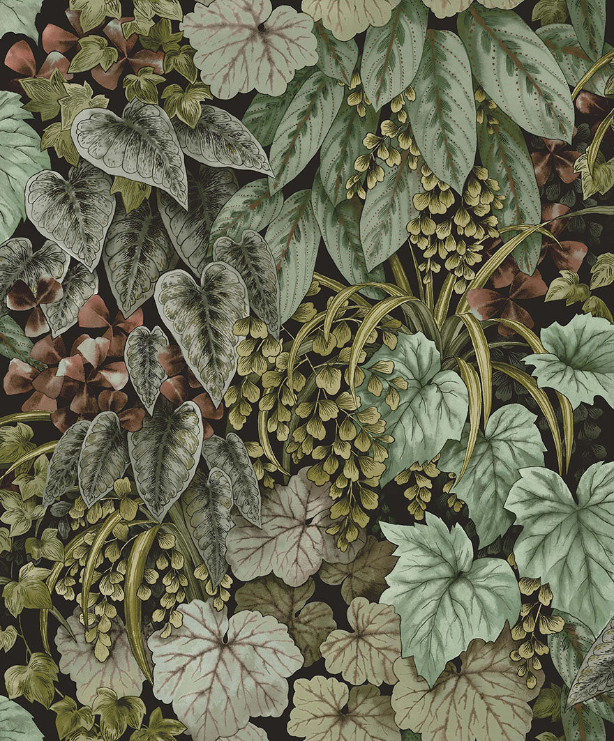 91363 - Cascading Garden Wallpaper - Green - Holden Decor