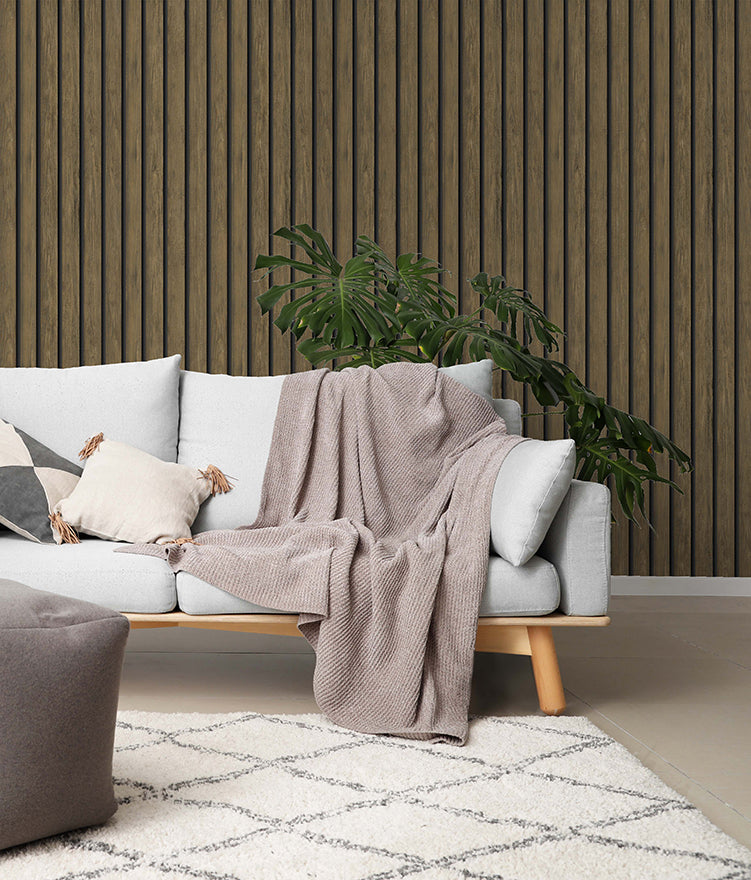 91380 - Acacia Wallpaper - Dark Wood - Holden Decor
