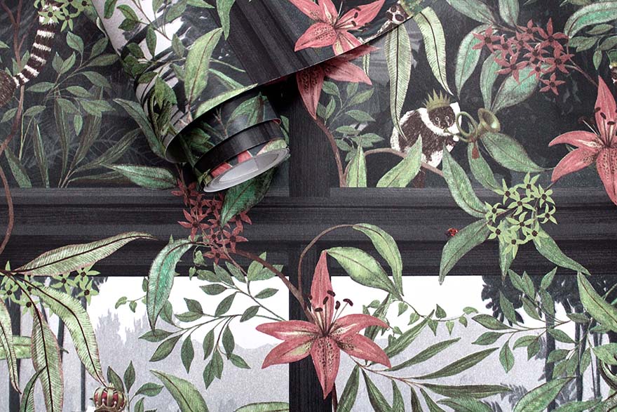 91391 - Comoro Wallpaper - Charcoal - Holden Decor